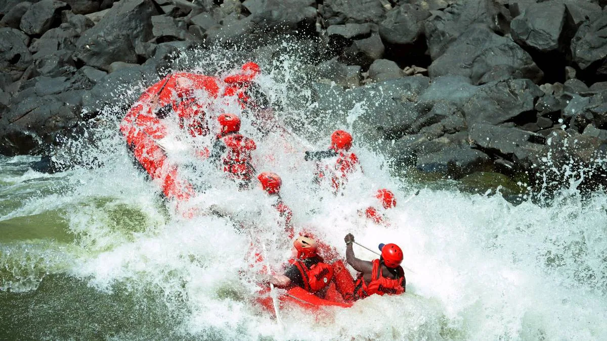 White-water rafting below Victoria Falls